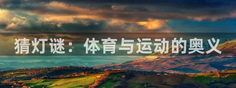 杏宇体育：猜灯谜：体育与运动的奥义