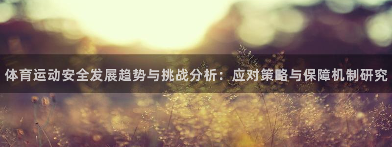 意昂体育官网：体育运动安全发展趋势与挑战分析：应对策略与保障机制研究